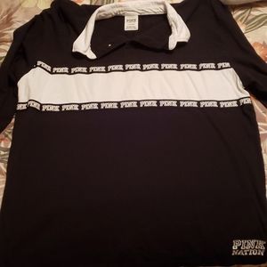 Long Sleeve Pink 3 button shirt